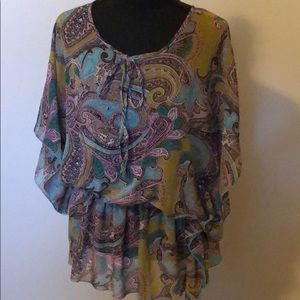 EUC Beautiful Milano Paisley Blouse XL